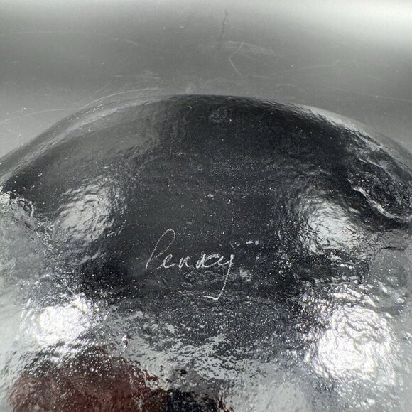 Hand Made Dichroic Art Glass Fused Iridescent Finish Bowl Dish Christmas Center - Picture 9 of 16